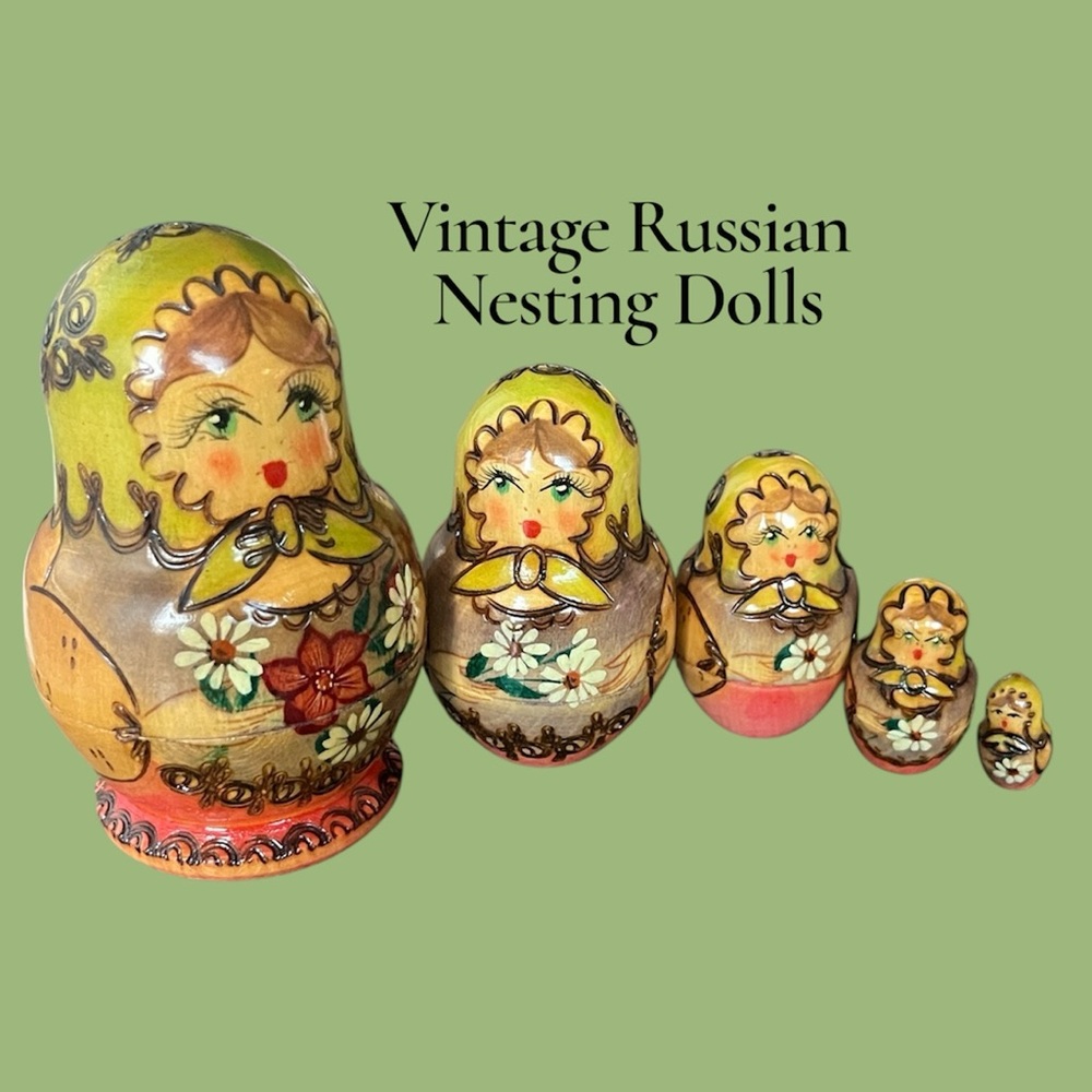 Matryoshka Dolls Vintage Russian 90's